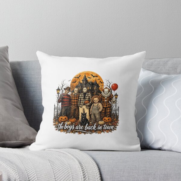 Item preview, The Boys Are Back In Town Horror Villains Halloween, Spooky Killers Haunted House Full Moon designed and sold by Tonkhawartwork.