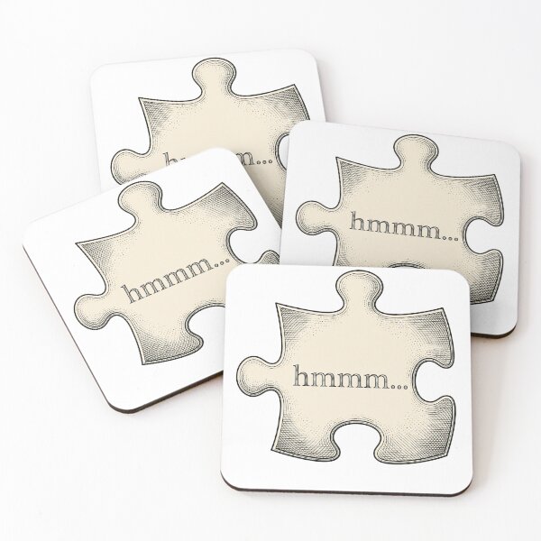 Item preview, Hmmm Meme Puzzle Piece Funny Thinking Reaction Confused Brain Humor T-Shirt designed and sold by pawsome purrfect.