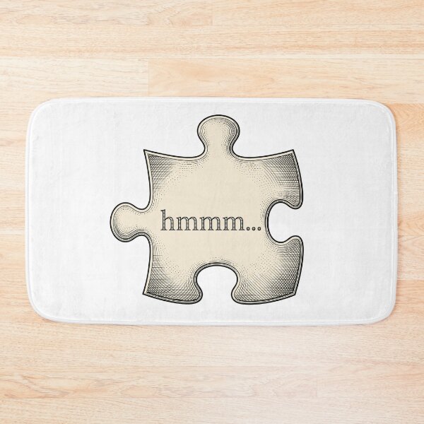 Item preview, Hmmm Meme Puzzle Piece Funny Thinking Reaction Confused Brain Humor T-Shirt designed and sold by pawsome purrfect.