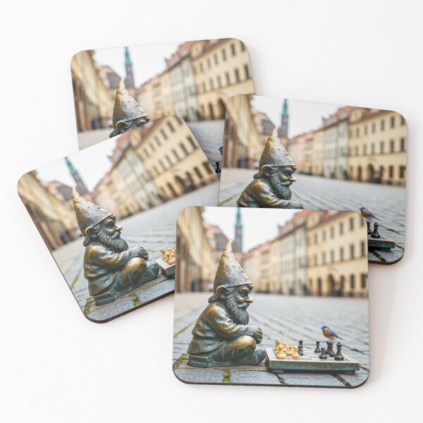 Item preview, Wroclaw Gnome Playing Chess With Bird designed and sold by Purrfecta.
