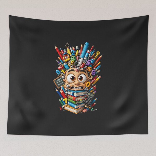 Item preview, Back to School Crazy Math Monster designed and sold by Les-Ink-Studio.
