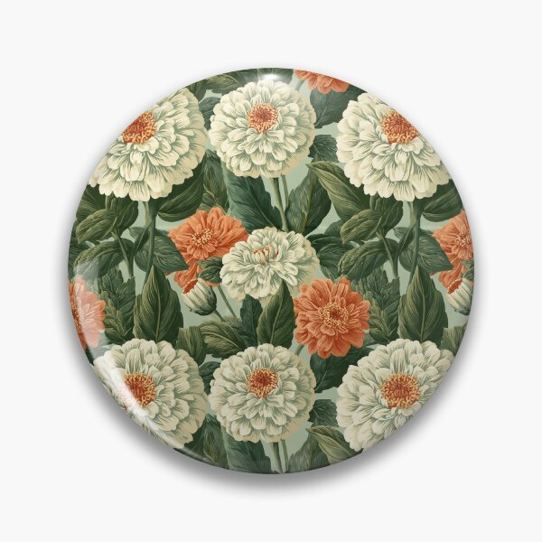 Item preview, Lush Zinnia Floral  - Birthday Flower Pattern - Christmas Gifts For Wife designed and sold by RoyalStarsPatts.