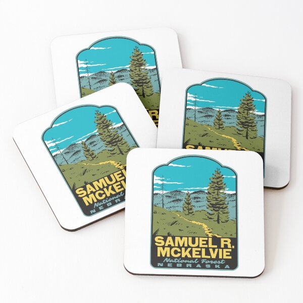 Item preview, Blue Jay Trail Samuel R McKelvie National Forest Retro Art designed and sold by HalpinDesign.