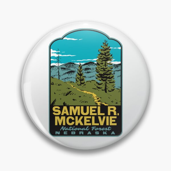 Item preview, Blue Jay Trail Samuel R McKelvie National Forest Retro Art designed and sold by HalpinDesign.