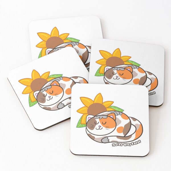 Item preview, Cat love sleepy scroll calico designed and sold by AntoineDelmas.