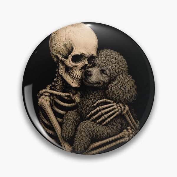 Item preview, Skeleton and Poodle Hugging Design Halloween designed and sold by rafaeltto.