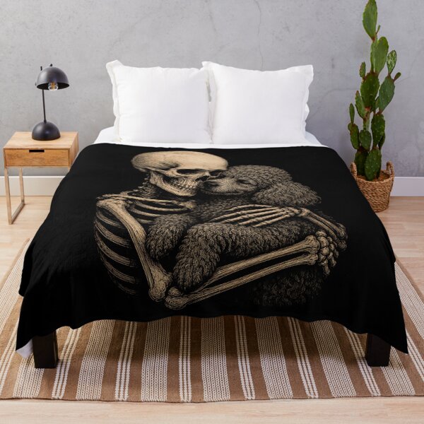 Item preview, Skeleton and Poodle Hugging Design Halloween designed and sold by rafaeltto.