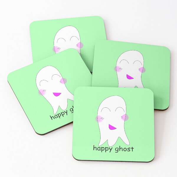 Item preview, Cute Happy Ghost Halloween Kawaii Illustration designed and sold by laxmanrajart.
