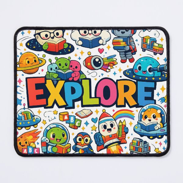 Item preview, Cute Space & Reading "EXPLORE" Back to school designed and sold by SON SON.