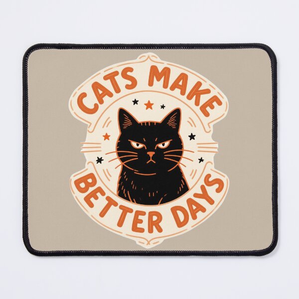 Item preview, CATS MAKE BETTER DAYS – Mischievous Cat With A Deadpan Expression Vintage Cats Design designed and sold by tarkone.
