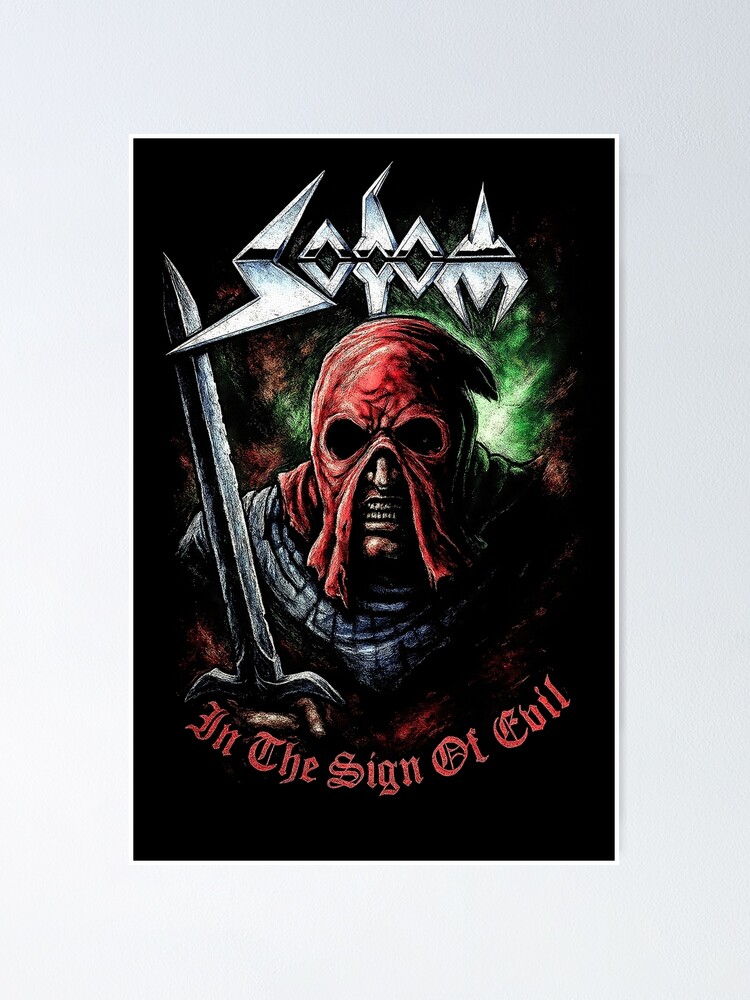 Thumbnail 1 von 3, Poster, Sodom: In the Sign of Evil Thrash Metal Artwork designt und verkauft von interdesigner.