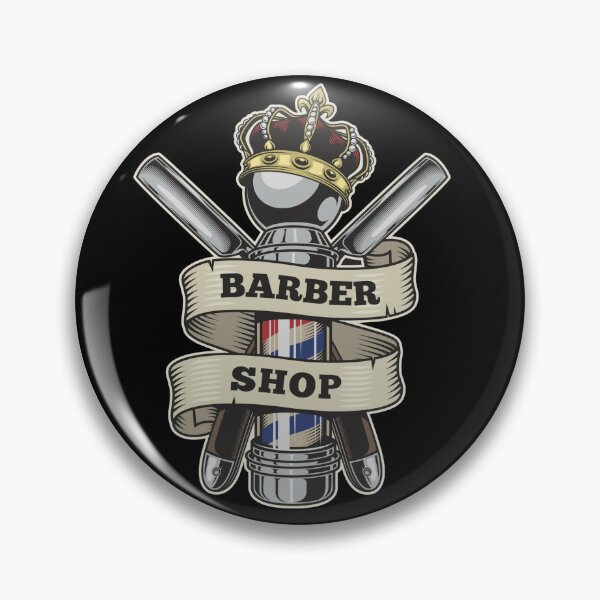 Item preview, Royal Crown Barber Pole Clippers Vintage Emblem Art designed and sold by Barber MD Culture.