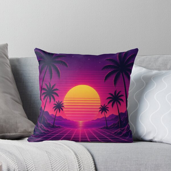 Item preview, Retro Synthwave Sunset Palms designed and sold by teemix.