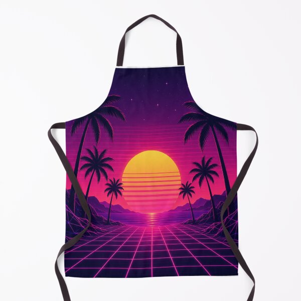 Item preview, Retro Synthwave Sunset Palms designed and sold by teemix.