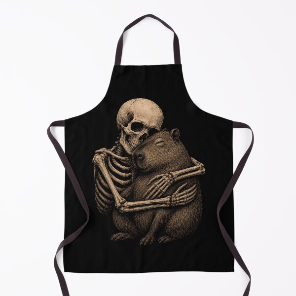 Item preview, Skeleton and Capybara Embrace Design Halloween designed and sold by rafaeltto.