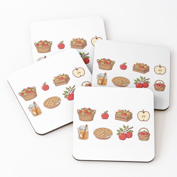 Item preview, Cute Autumn Apple Harvest Sticker Set designed and sold by SassyArtistry.
