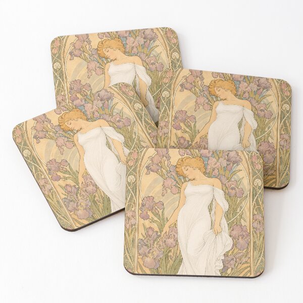 Item preview, Alphonse Mucha The Flowers Iris 1898 designed and sold by maniacfitness.