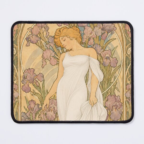 Item preview, Alphonse Mucha The Flowers Iris 1898 designed and sold by maniacfitness.