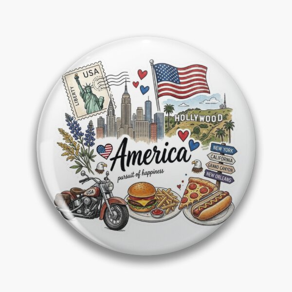 Item preview, America USA Travel – Iconic Landmarks, American Culture & Vintage Design designed and sold by 4U---Store.