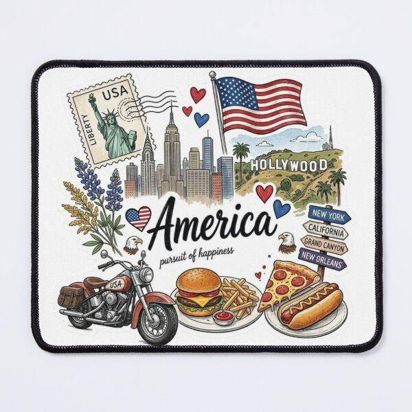 Item preview, America USA Travel – Iconic Landmarks, American Culture & Vintage Design designed and sold by 4U---Store.