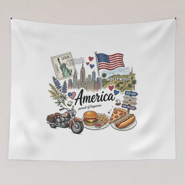 Item preview, America USA Travel – Iconic Landmarks, American Culture & Vintage Design designed and sold by 4U---Store.
