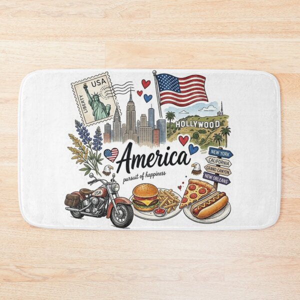 Item preview, America USA Travel – Iconic Landmarks, American Culture & Vintage Design designed and sold by 4U---Store.