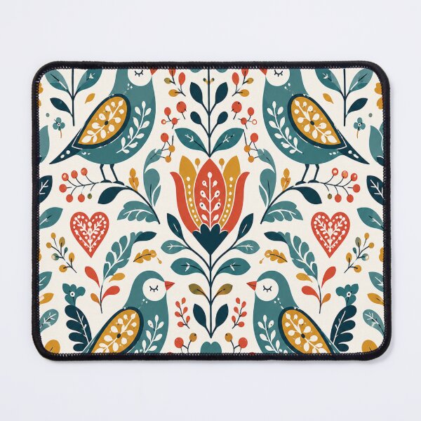 Item preview, Scandinavian Folk Art Floral Pattern designed and sold by teemix.