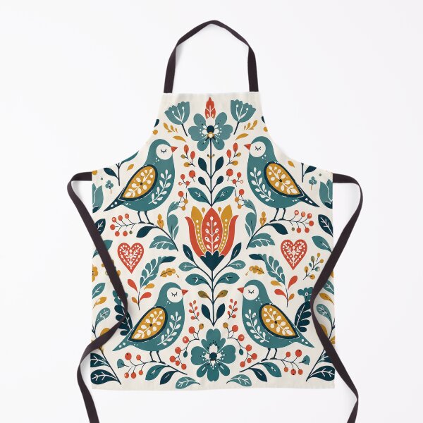 Item preview, Scandinavian Folk Art Floral Pattern designed and sold by teemix.