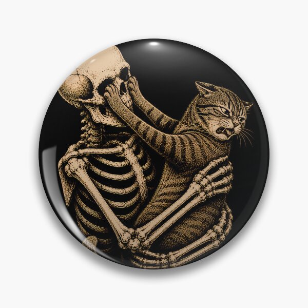 Item preview, Skeleton and Cat Embrace Design Halloween designed and sold by rafaeltto.