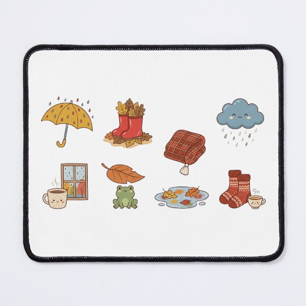 Item preview, Cute Cozy Rainy Autumn Sticker Set designed and sold by SassyArtistry.