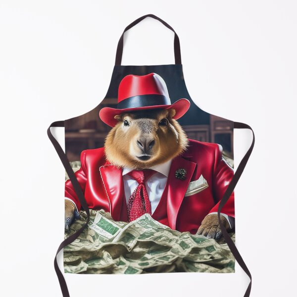 Item preview, Mafia Boss Capybara in Red Suit Money designed and sold by LenNo9881.