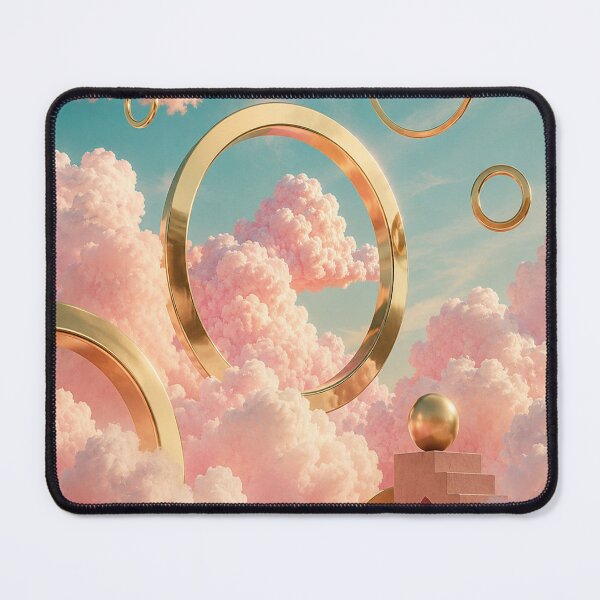 Item preview, Surreal Cloudscape & Floating Gold Rings designed and sold by teemix.