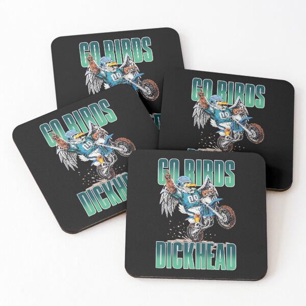Item preview, Go Birds Dickhead Mascot Motorcycle Rider Funny Football Design designed and sold by OddPopARt.