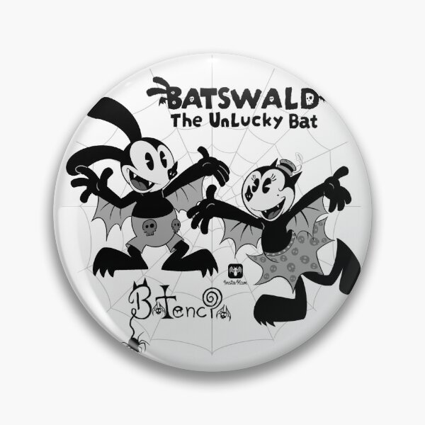 Item preview, Batswald The Unlucky Bat & Batencia (black & white) designed and sold by TDFSpiderHam.
