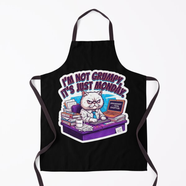 Item preview, I'm Not Grumpy It's Just Monday Cat Office Art designed and sold by DailySparks.
