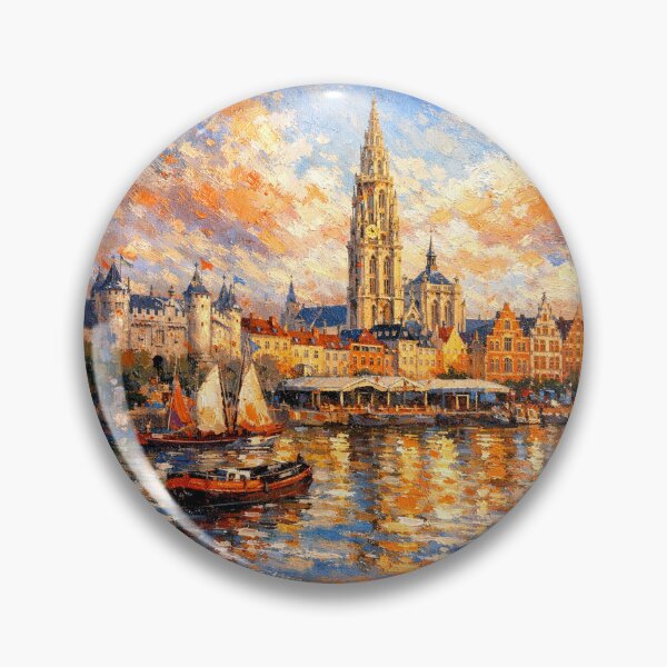 Item preview, A painting of Antwerp, Belgium – A Beautiful City in Europe. designed and sold by GalleryKauffeld.