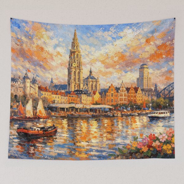 Item preview, A painting of Antwerp, Belgium – A Beautiful City in Europe. designed and sold by GalleryKauffeld.