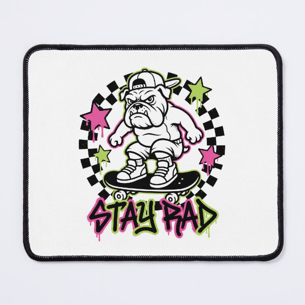 Item preview, Stay Rad Cool Bulldog Skater Pop Punk designed and sold by BobbyTee Merch.