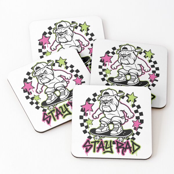 Item preview, Stay Rad Cool Bulldog Skater Pop Punk designed and sold by BobbyTee Merch.