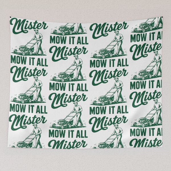 Item preview, Mister Mow It All Funny Lawn Mowing designed and sold by OddPopARt.