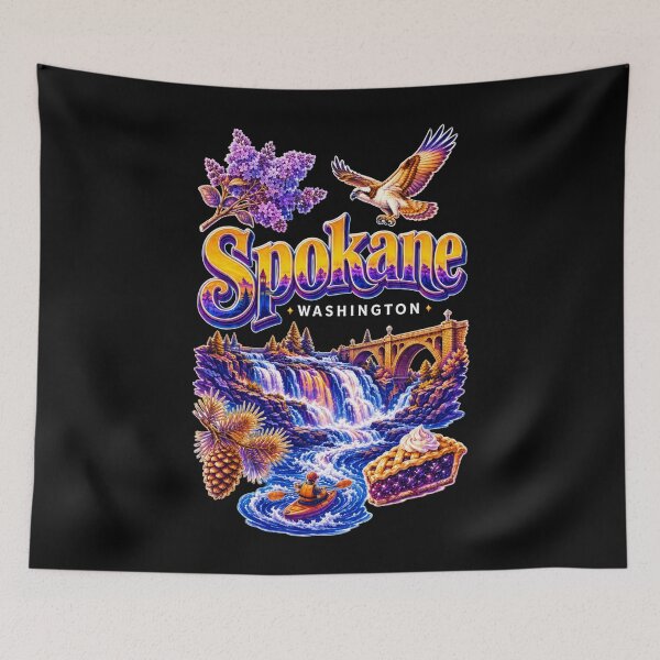 Item preview, Spokane Washington - Souvenir Waterfall Bridge designed and sold by HoneyMonday.