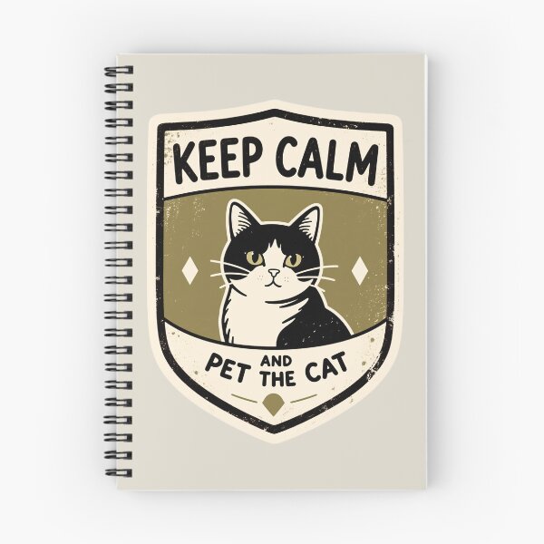 Item preview, KEEP CALM AND PET THE CAT – Confident Retro Illustrated Cat Vintage Cats Design designed and sold by tarkone.