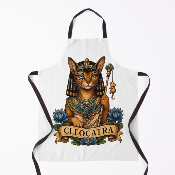 Item preview, Cleocatra Egyptian Pharaoh Cat Tattoo Art designed and sold by Old's Cool Cat Studio.