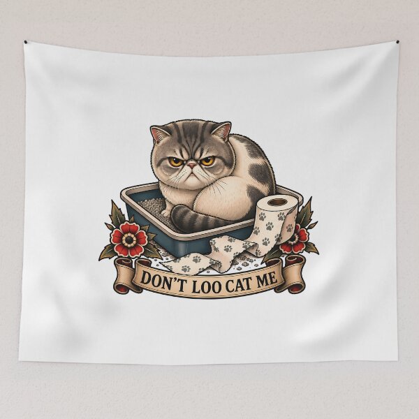 Item preview, Don't Loo Cat Me Funny Litter Box designed and sold by Old's Cool Cat Studio.