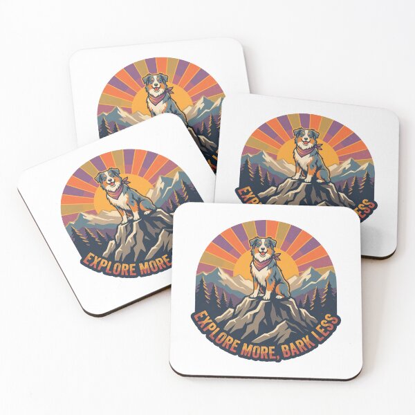 Item preview, Explore More Bark Less Australian Shepherd Vintage designed and sold by BobbyTee Merch.