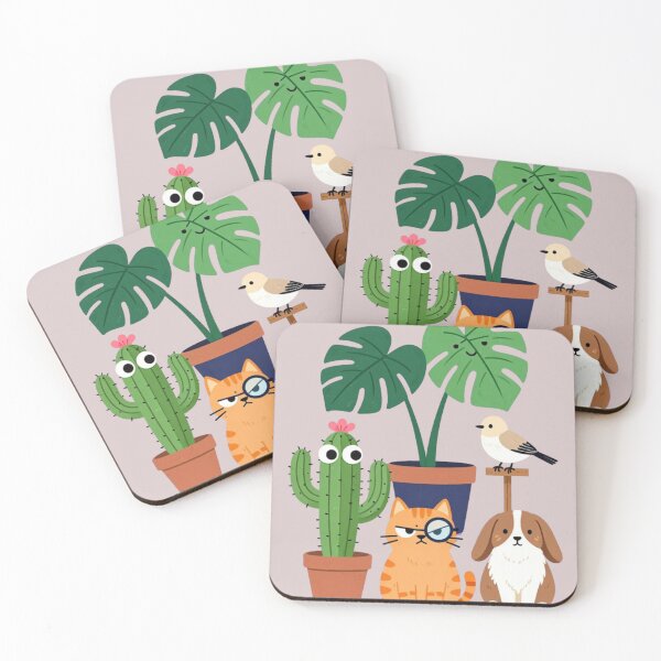 Item preview, Plants And Pups They Don't Ask Difficult Questions Cute Houseplant & Pet Lover Illustration designed and sold by BLUESKY11a.