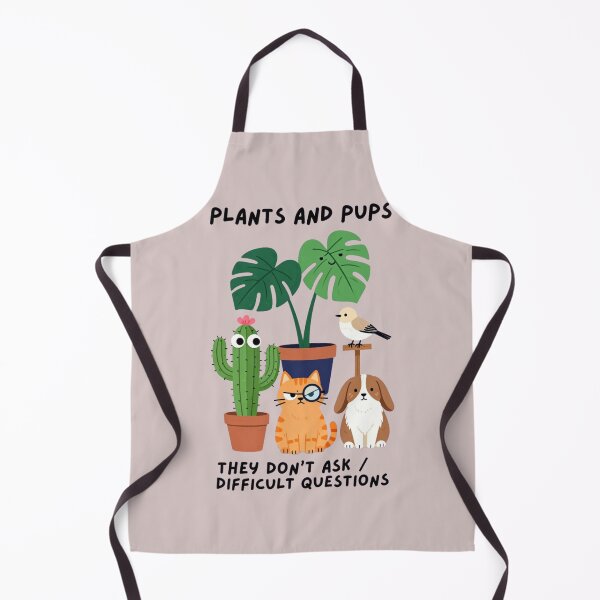 Item preview, Plants And Pups They Don't Ask Difficult Questions Cute Houseplant & Pet Lover Illustration designed and sold by BLUESKY11a.