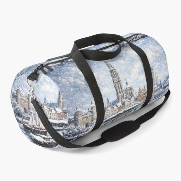 Item preview, Antwerp in Belgium painting – A Winter Scene in This Beautiful European City. designed and sold by GalleryKauffeld.