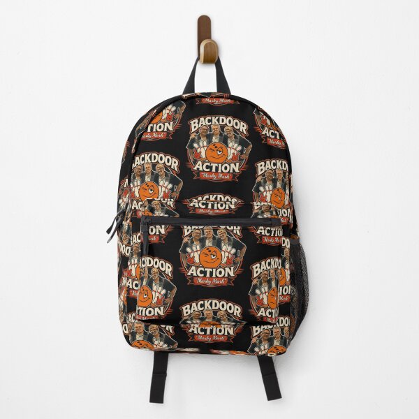Item preview, Backdoor Action Funny Bowling Team Retro Logo designed and sold by OddPopARt.