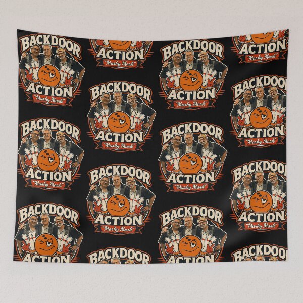 Item preview, Backdoor Action  Funny Bowling Team Retro Logo designed and sold by OddPopARt.